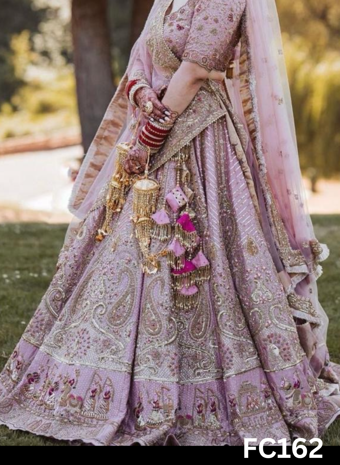 FC162  |  Made To Order (20-25 Days  ) | Silk  Lehenga |  Baby Pink |  Bridal Lehenga  | Party Wear | Wedding | Festival | Celebrity | Ring Ceremony