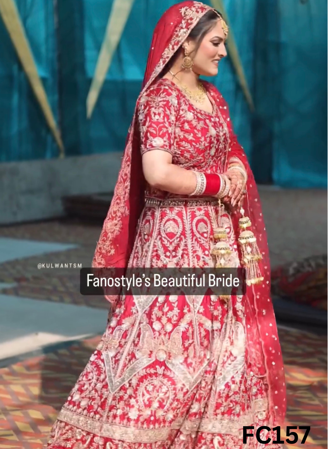 FC157  |  Made To Order (20-25 Days  ) | Silk  Lehenga |  Red  |  Bridal Lehenga  | Party Wear | Wedding | Festival | Celebrity | Ring Ceremony