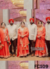 FC109 |  Made To Order (20-25 Days  ) |  Silk Suit | Orange  |  Party Wear | Wedding | Festival | Celebrity | Ring Ceremony