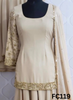 FC119  |  Made To Order (20-25 Days  ) |  Silk Suit  |  Cream  | Party Wear | Wedding | Festival | Celebrity | Ring Ceremony