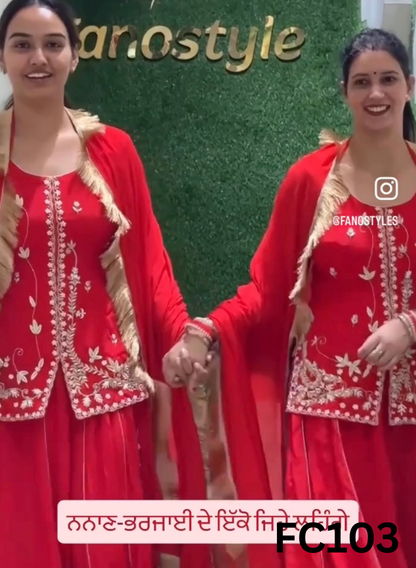 FC103 |  Made To Order (20-25 Days  ) |  Silk Suit  | Party Wear | Wedding | Festival | Celebrity | Ring Ceremony