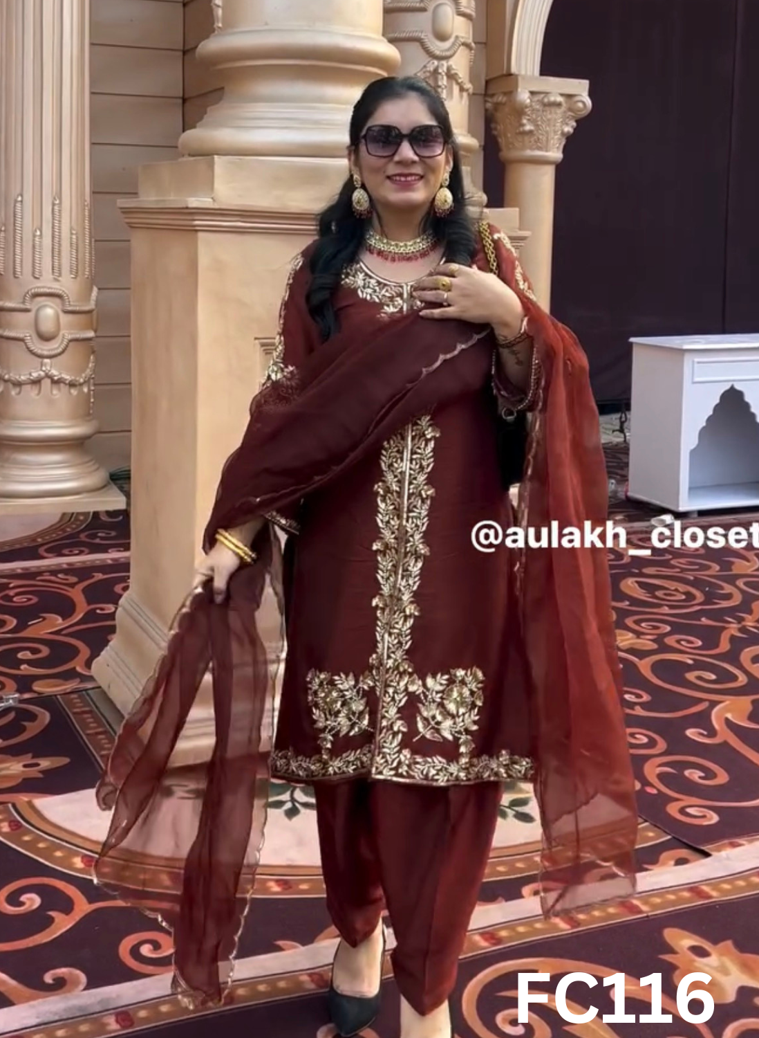 FC116  |  Made To Order (20-25 Days  ) |  Silk Suit | Mheroon |  Party Wear | Wedding | Festival | Celebrity | Ring Ceremony