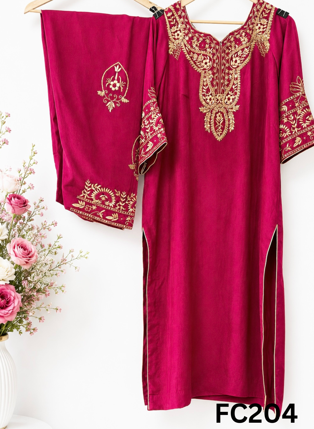 FC204 | Made To Order (30-45 Days  ) |   Silk  | Pink  | Party Wear | Wedding | Festival | Celebrity | Ring Ceremony