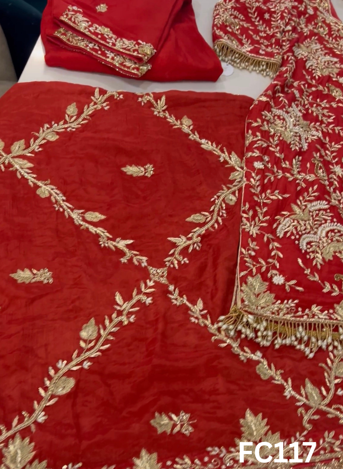 FC117  |  Made To Order (20-25 Days  ) |  Silk Suit |  Mheroon  |  Bridal Suit | Party Wear | Wedding | Festival | Celebrity | Ring Ceremony