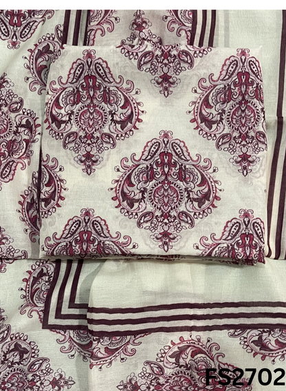 FS2702 | Check Cotton  Suit | Casual wear | Summer Suits | Regular wear