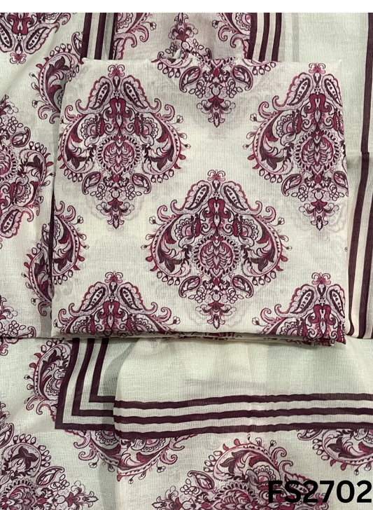 FS2702 | Check Cotton  Suit | Casual wear | Summer Suits | Regular wear