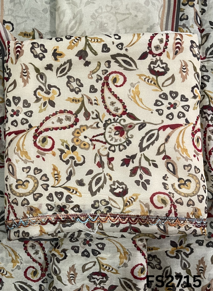 FS2715 | Check Cotton  Suit | Casual wear  | Summer Suits | Regular wear