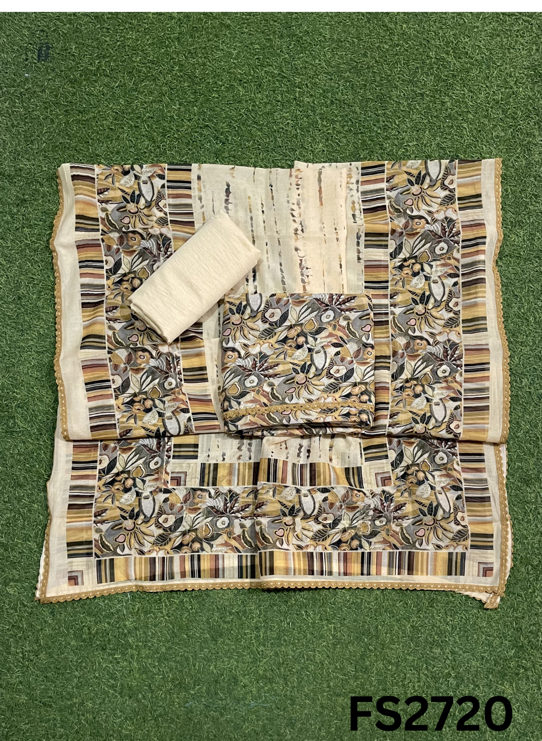 FS2720 | Check Cotton  Suit | Casual wear | Summer Suits | Regular  wear