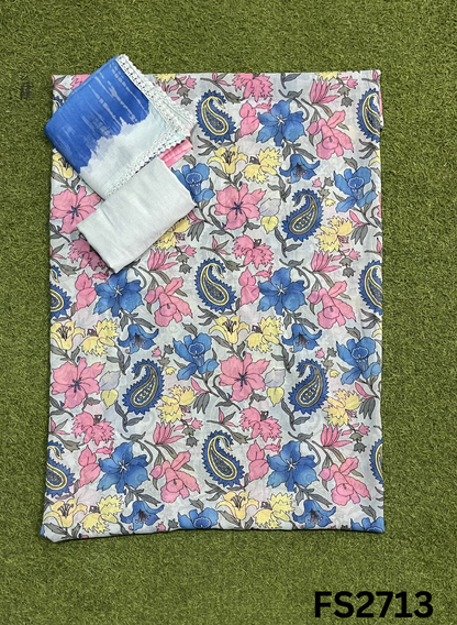 FS2713 | Check Cotton  Suit | Casual wear | Summer Suits | Regular wear