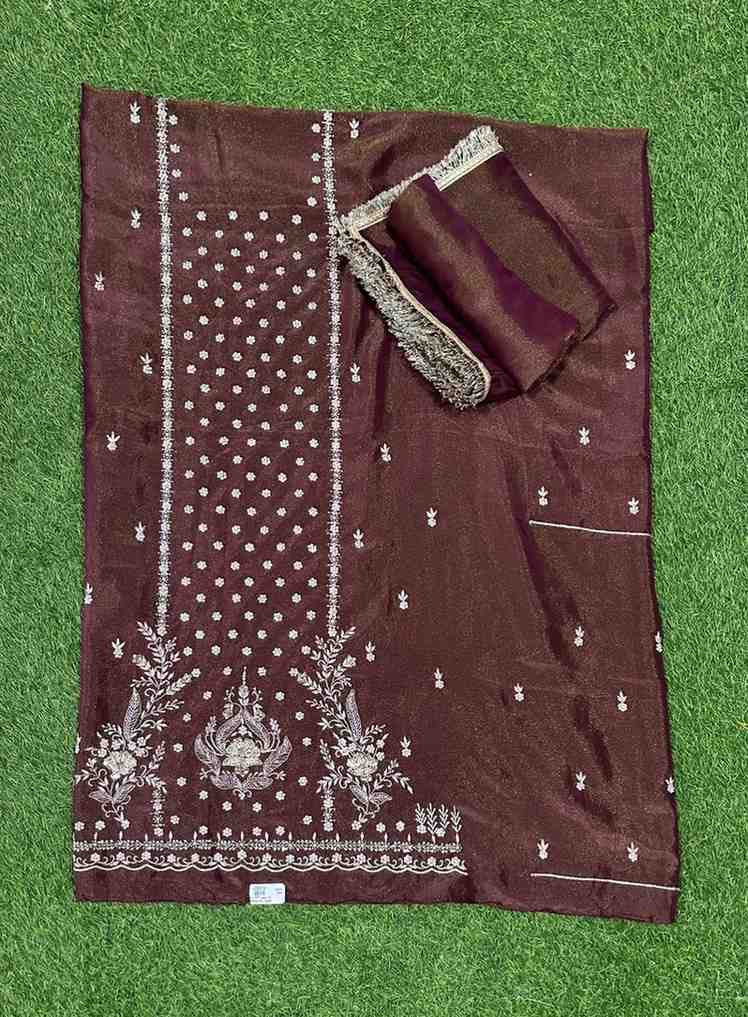 Wine | Shimmer Suit | Party Wear | Wedding | Jaggo | Ring Ceremony | Festival | FS199