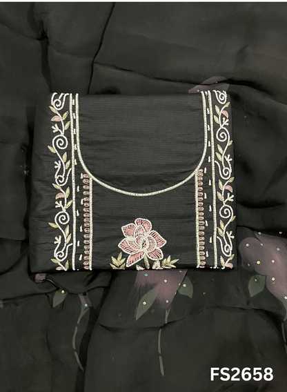 FS2658 | BLACK | Cotton Suit | Casual wear | Summer Suits | Regular wear