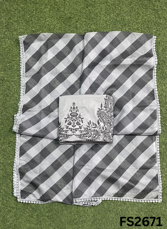 FS2671 |GREY | Cotton  Suit | Casual wear  | Summer Suits | Regular  wear