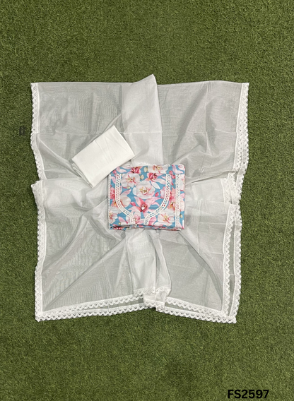 FS2597 | Off-White | Cotton Suit | Casual wear| Summer Suits | Regular wear |