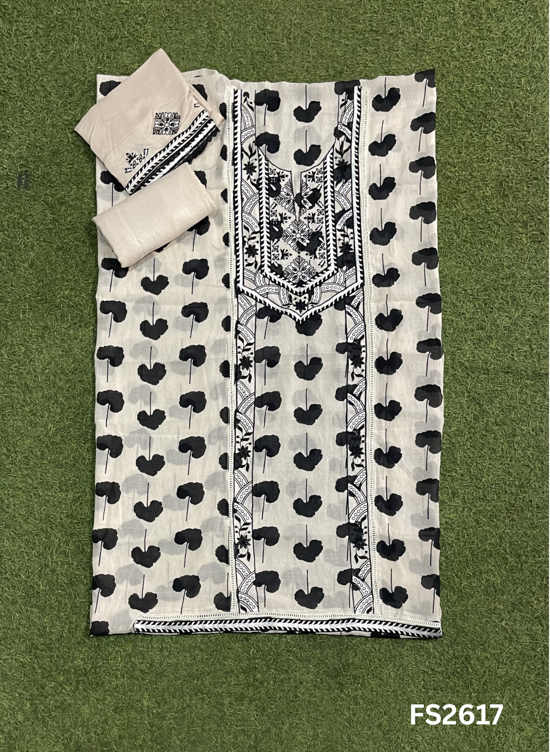 FS2617 | OFF-WHITE | Mul- Cotton  Suit | Casual| Summer Suits | Regular  wear