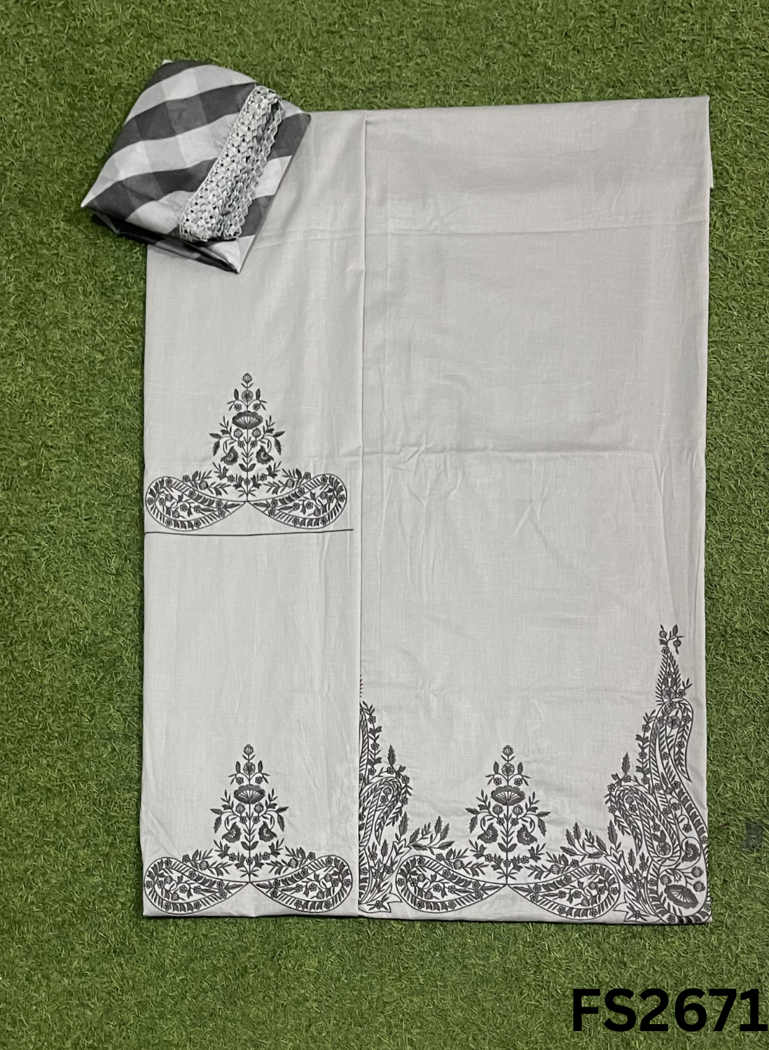 FS2671 |GREY | Cotton  Suit | Casual wear  | Summer Suits | Regular  wear