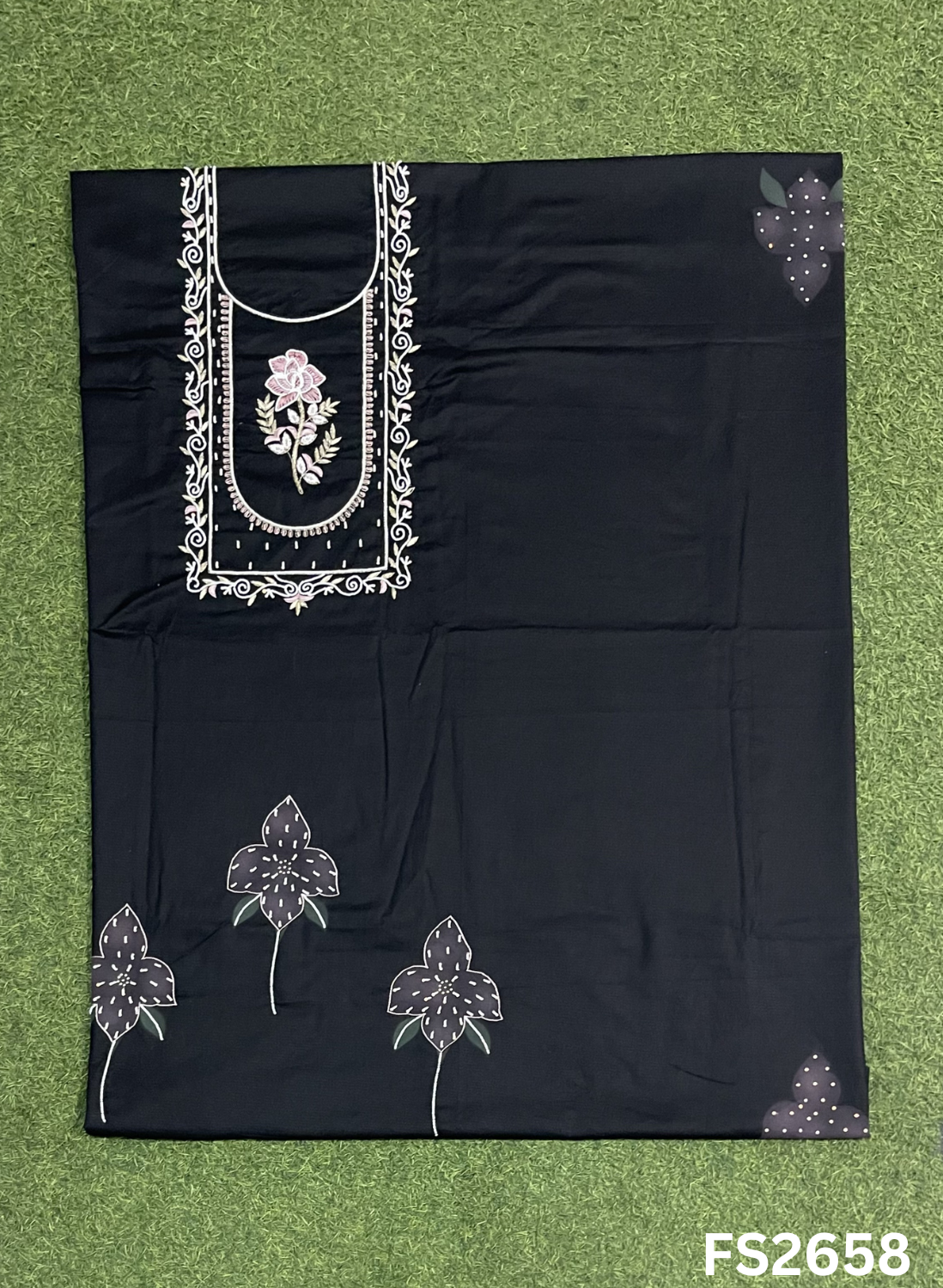FS2658 | BLACK | Cotton Suit | Casual wear | Summer Suits | Regular wear