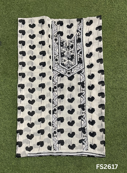 FS2617 | OFF-WHITE | Mul- Cotton  Suit | Casual| Summer Suits | Regular  wear