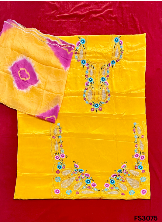 FS3075 | Crepe Suit  | Party Wear |  Jaggo Suit | Festival Suit |