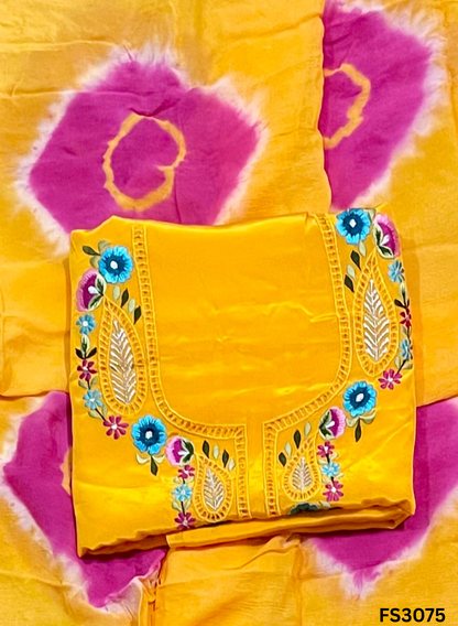 FS3075 | Crepe Suit  | Party Wear |  Jaggo Suit | Festival Suit |