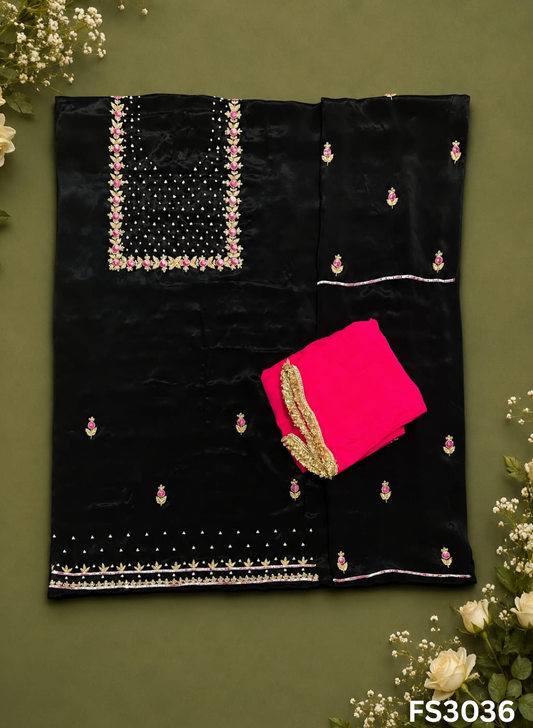 FS3036 | Crepe | Party Wear | Wedding | Jaggo | Festival | Bridal Suit |