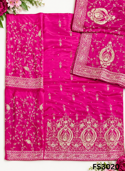 FS3020 | Crepe  | Party Wear | Wedding | Jaggo | Festival | Bridal Suit |