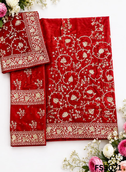 FS3021 | Crepe  | Party Wear | Wedding | Jaggo | Festival | Bridal Suit |