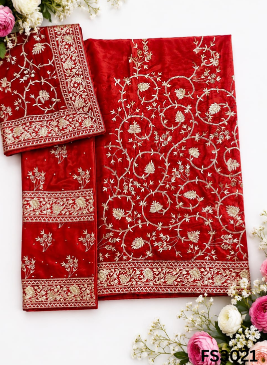 FS3021 | Crepe  | Party Wear | Wedding | Jaggo | Festival | Bridal Suit |
