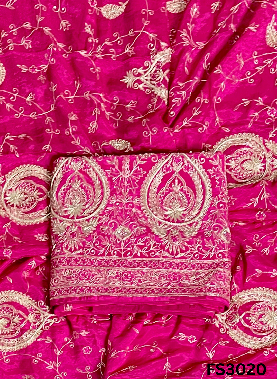 FS3020 | Crepe  | Party Wear | Wedding | Jaggo | Festival | Bridal Suit |