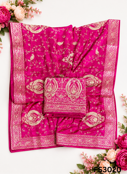 FS3020 | Crepe  | Party Wear | Wedding | Jaggo | Festival | Bridal Suit |