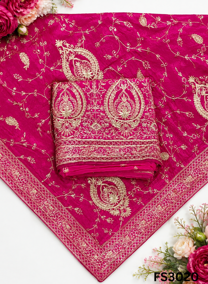 FS3020 | Crepe  | Party Wear | Wedding | Jaggo | Festival | Bridal Suit |