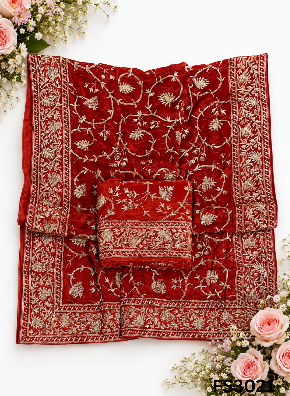 FS3021 | Crepe  | Party Wear | Wedding | Jaggo | Festival | Bridal Suit |