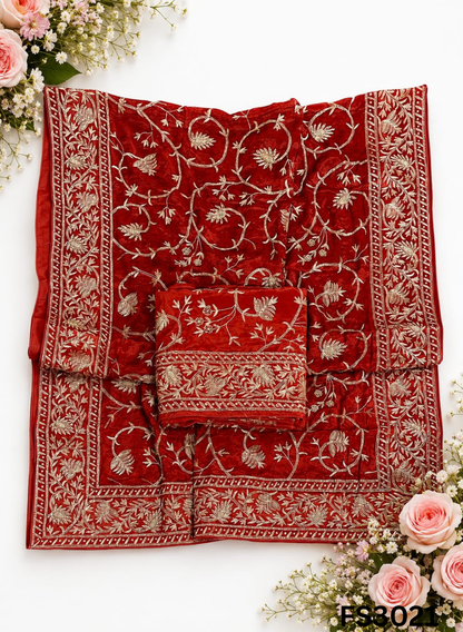 FS3021 | Crepe  | Party Wear | Wedding | Jaggo | Festival | Bridal Suit |