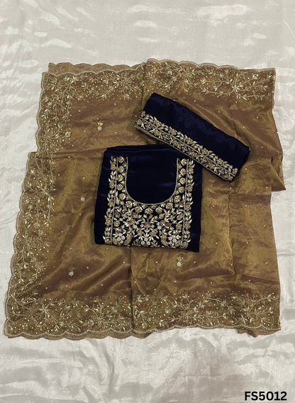 FS5012 | Crepe Suit | Party Wear | Wedding | Jaggo | Festival Suit | Contrast Suit |