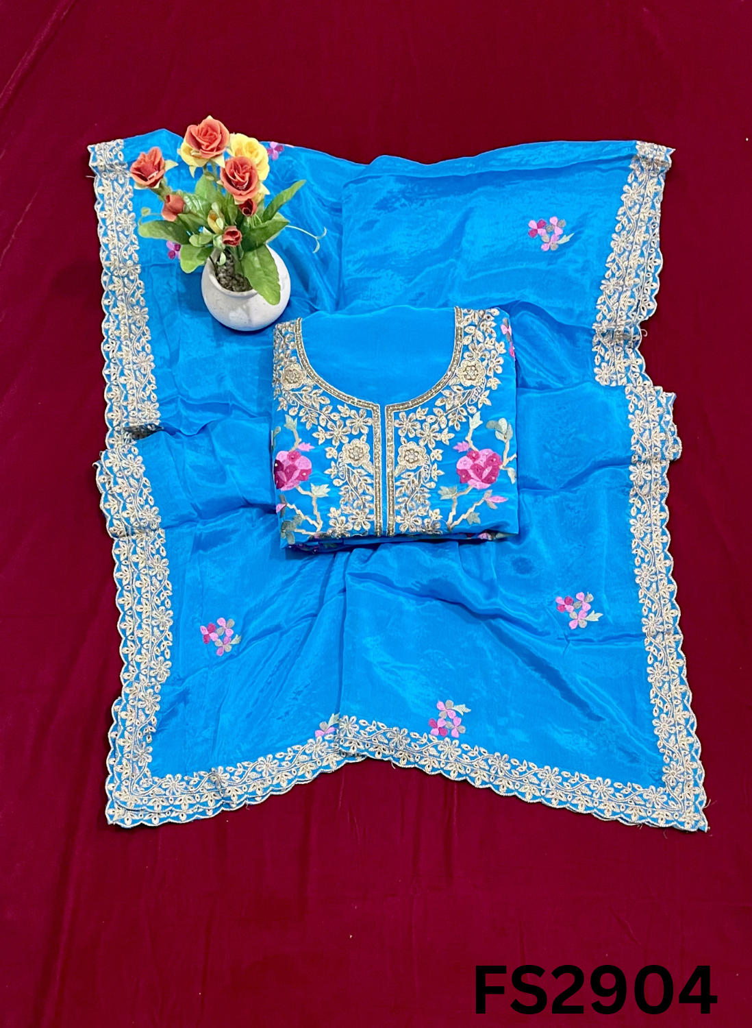 FS2904 | Crepe | Party Wear | Wedding | Jaggo | Festival |