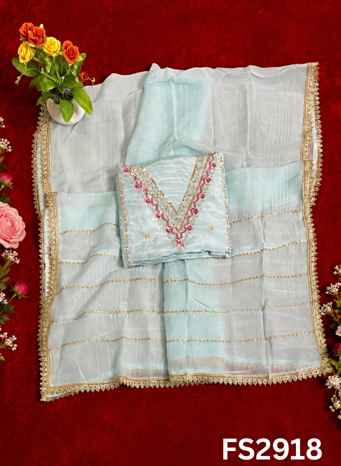 FS2918 | Crepe  | Party Wear | Wedding | Jaggo | Festival  |