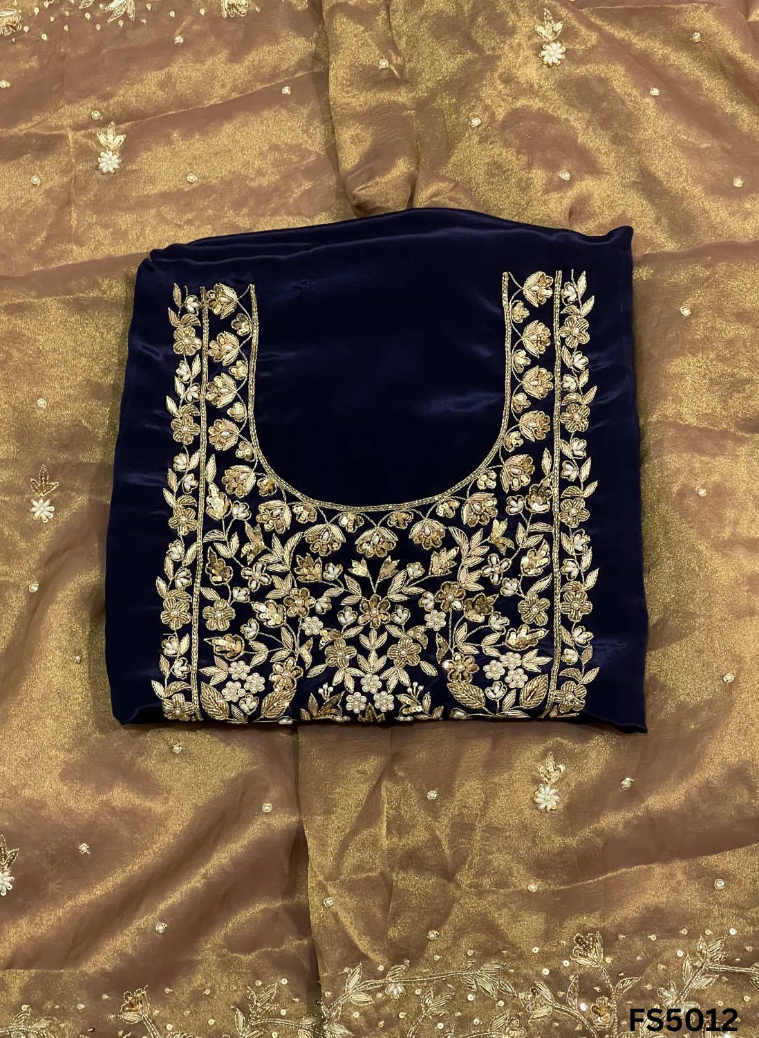 FS5012 | Crepe Suit | Party Wear | Wedding | Jaggo | Festival Suit | Contrast Suit |