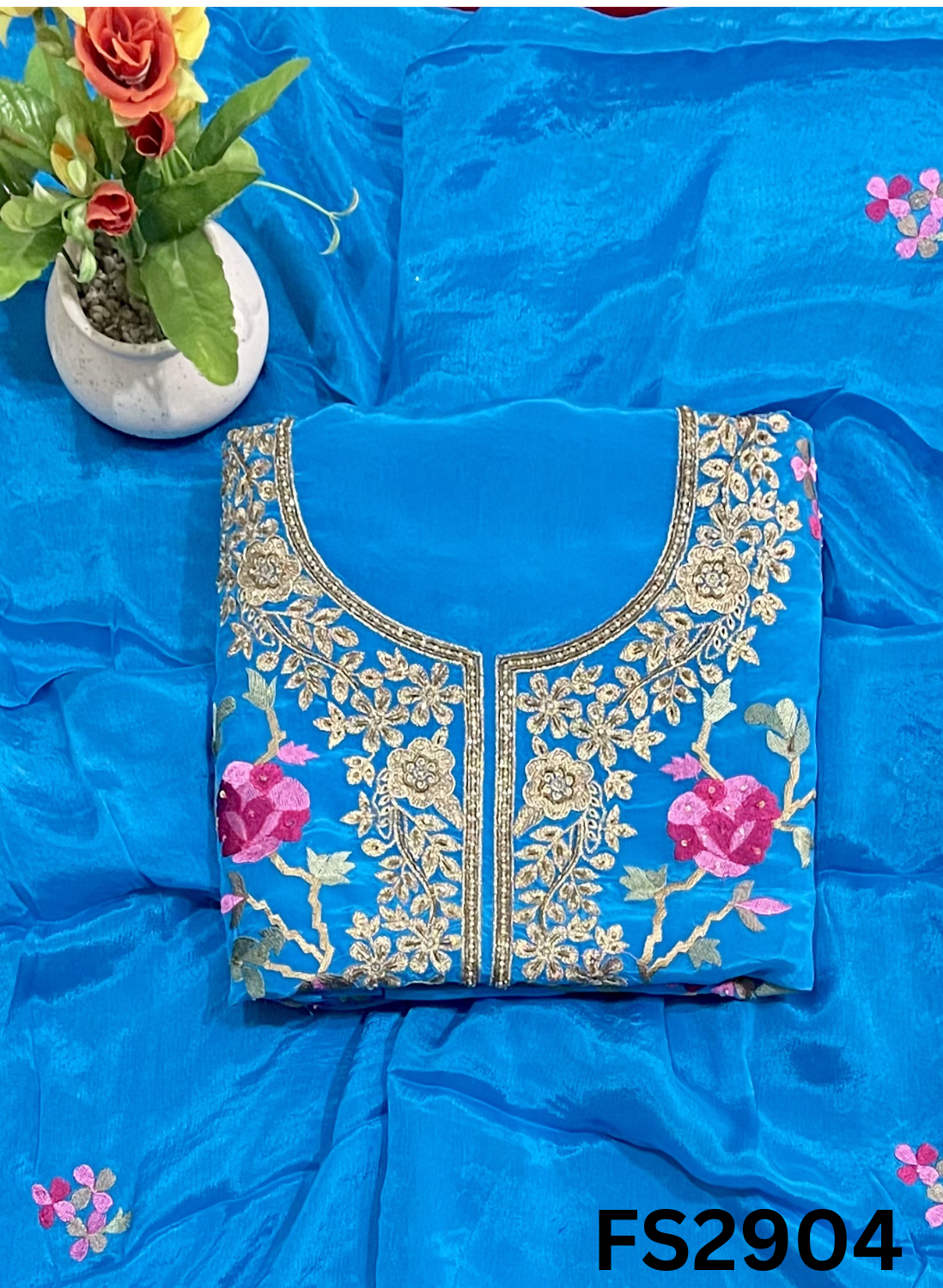 FS2904 | Crepe | Party Wear | Wedding | Jaggo | Festival |