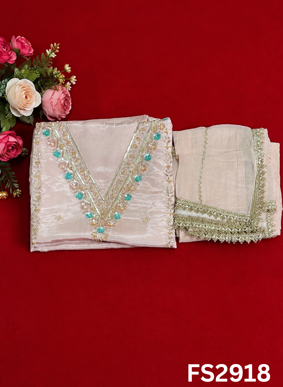 FS2918 | Crepe  | Party Wear | Wedding | Jaggo | Festival  |
