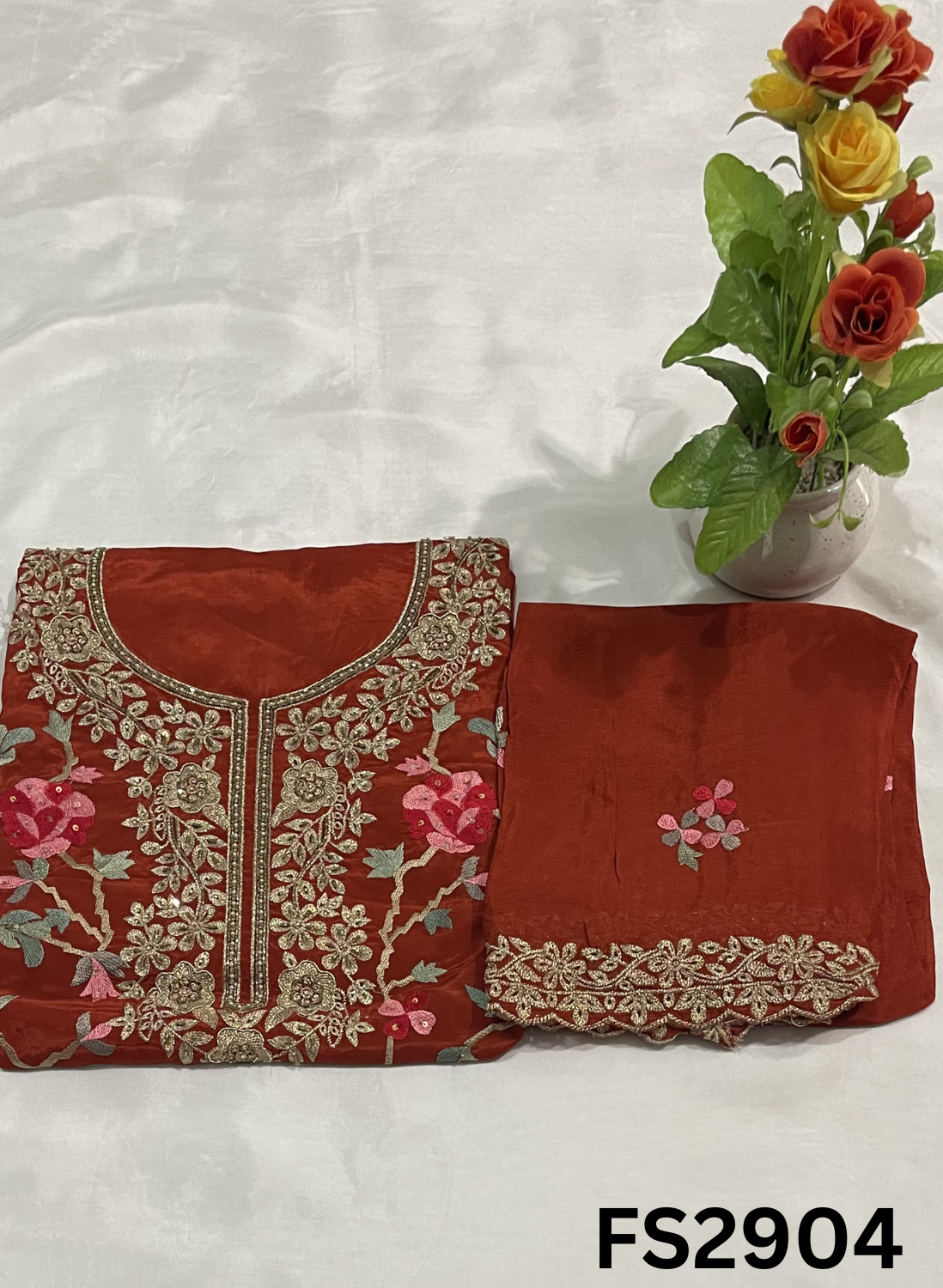 FS2904 | Crepe | Party Wear | Wedding | Jaggo | Festival |