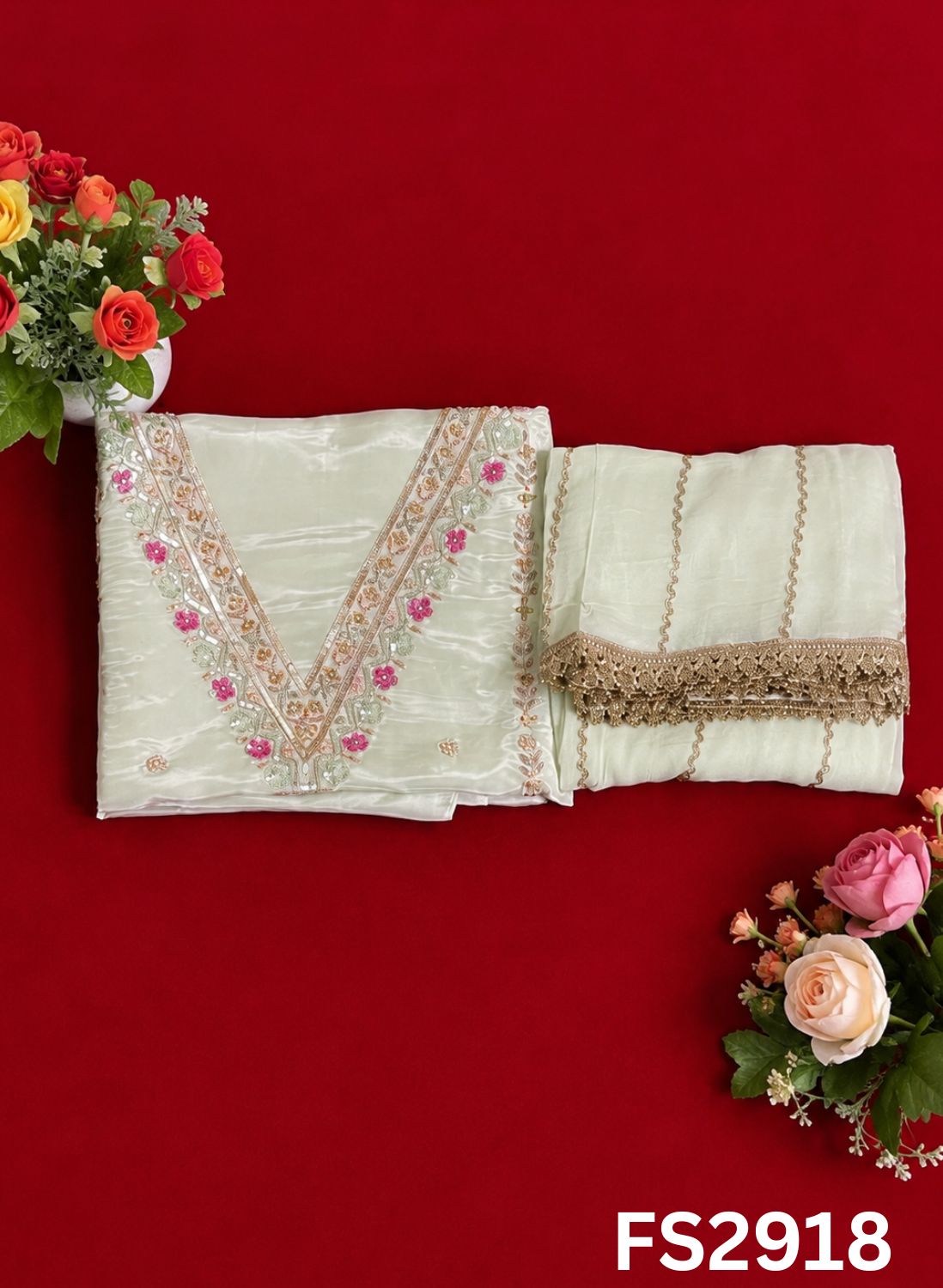 FS2918 | Crepe  | Party Wear | Wedding | Jaggo | Festival  |