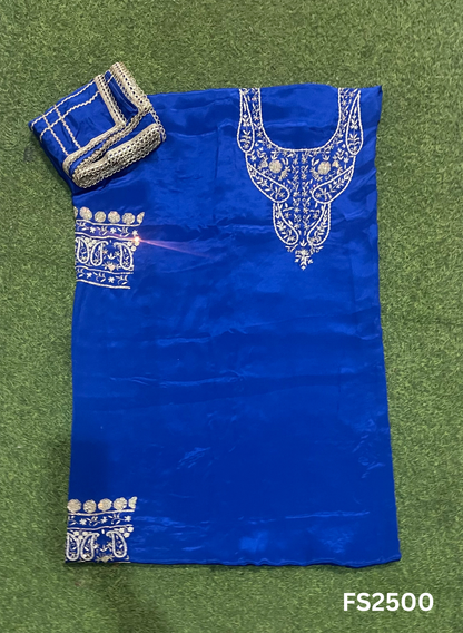 FS2500 | ROYEL BLUE | Crepe Suit |  Party Wear | Wedding | Ring Ceremony | Festival |