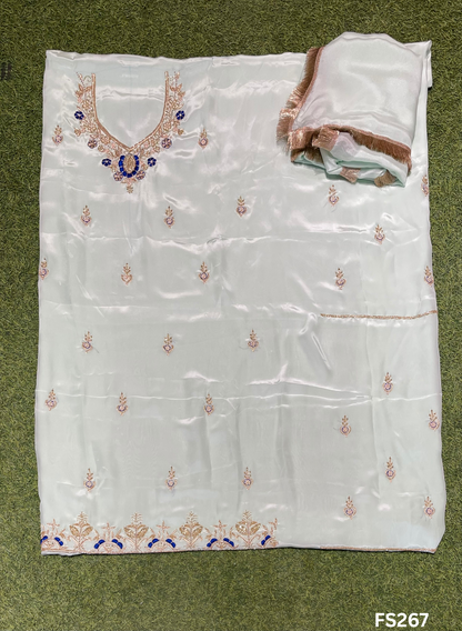 FS267 | Pista | Crepe Suit | Wedding | Party Wear | Ring Ceremony | Festival Suit | Allover suit |