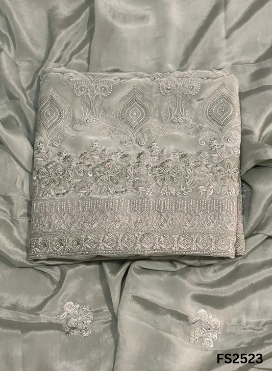 FS2523 |  Pista | Crepe Suit | Wedding | Party Wear | Ring Ceremony | Festival Suit | Allover suit