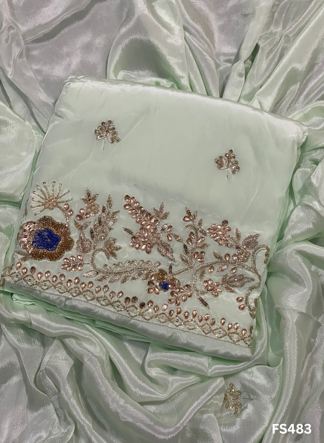 FS483 | Pista | Crepe | Crepe Suit | Wedding | Party Wear | Ring Ceremony | Festival Suit | Allover suit|