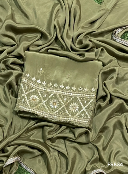 FS834 | Mehandi |  Crepe | Suit | Party Wear | Wedding | Ring Ceremony | Festival | Bridal|