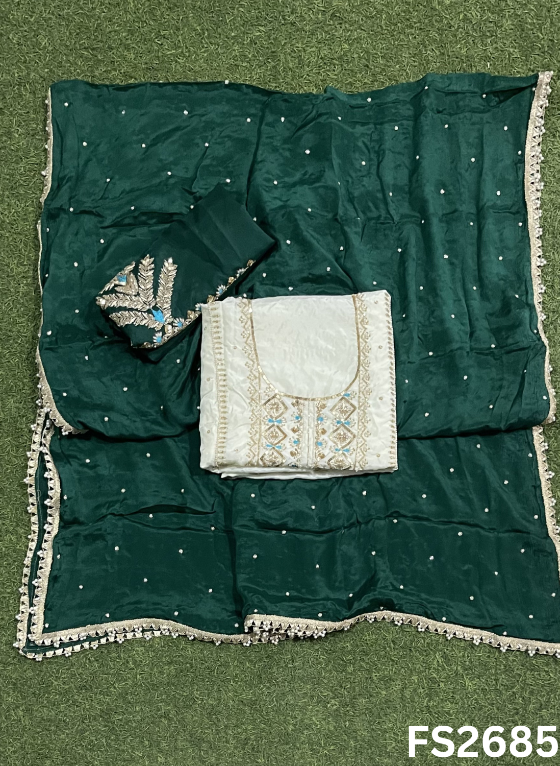 FS2685 | Crepe Suit | Hand-Work | Party Wear | Wedding | Ring Ceremony | Festival |