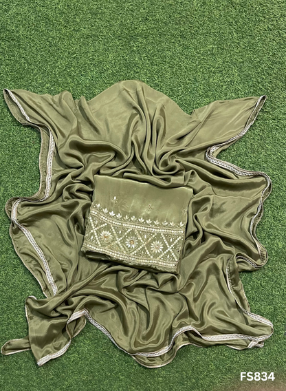 FS834 | Mehandi |  Crepe | Suit | Party Wear | Wedding | Ring Ceremony | Festival | Bridal|