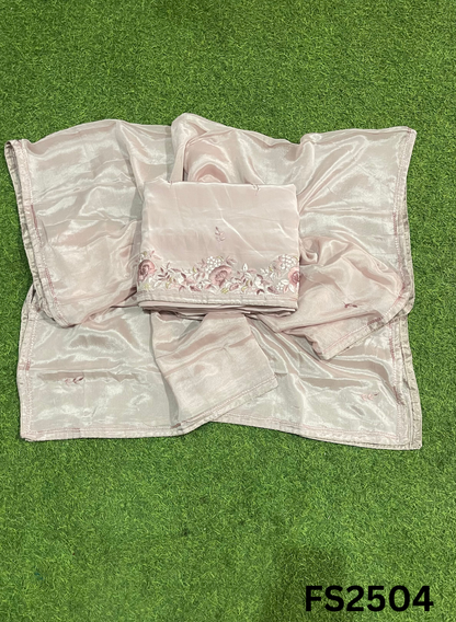 FS2504 |  Pink | Crepe Suit | Wedding | Party Wear | Ring Ceremony | Festival Suit | Allover suit