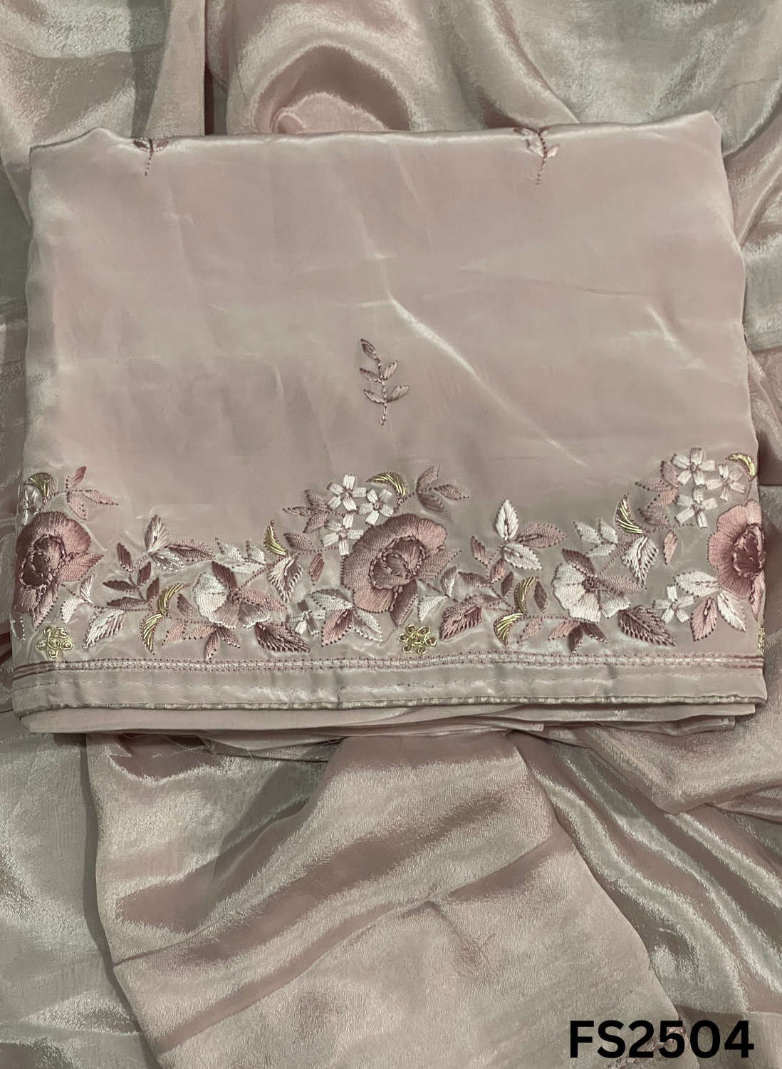 FS2504 |  Pink | Crepe Suit | Wedding | Party Wear | Ring Ceremony | Festival Suit | Allover suit