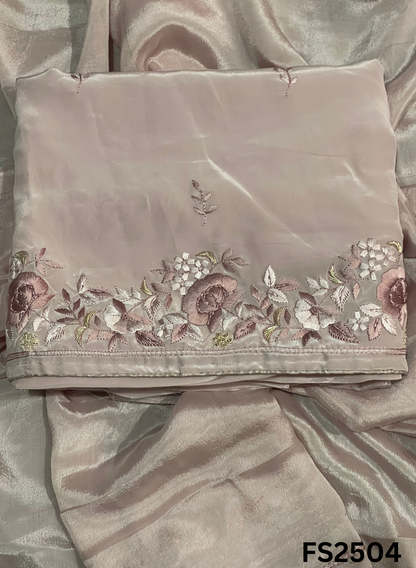 FS2504 |  Pink | Crepe Suit | Wedding | Party Wear | Ring Ceremony | Festival Suit | Allover suit